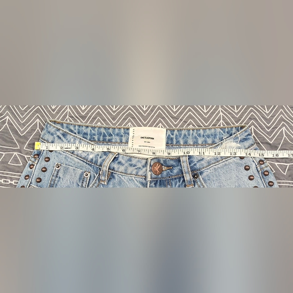 Oneteaspoon High Waisted Studded Awesome Baggies Jeans Size 26 - Picture 6 of 9